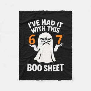 Manta Polar Disfraz de Halloween 67 Meme 6 7 Hoja divertida de