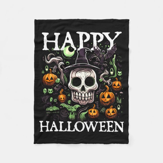 Manta Polar Disfraz De Halloween Divertido (Anverso)