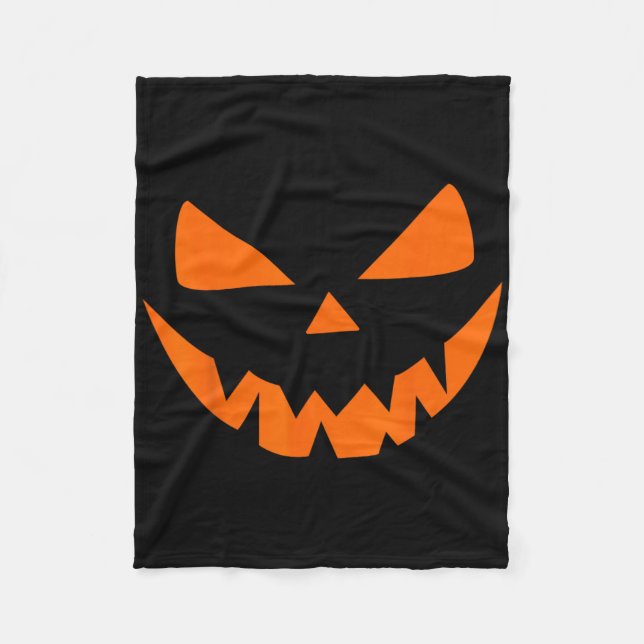 Manta Polar Disfraz de Halloween Jack O' Lantern Pumpkin Face  (Anverso)