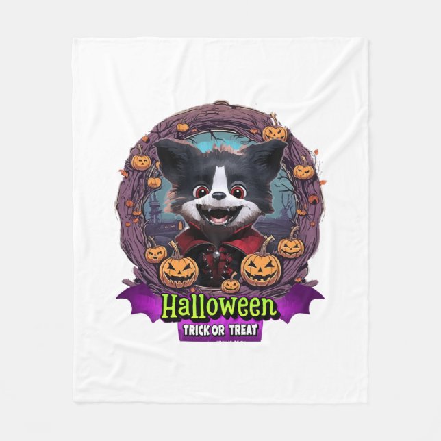 Manta Polar Disfraz de Halloween para cachorro (Anverso)