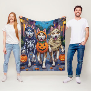 Manta Polar Disfraz de Halloween para trucos o trato de Husky