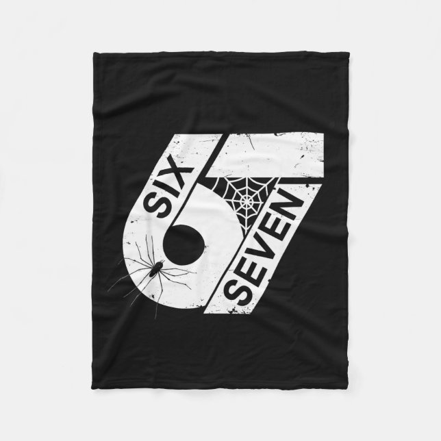 Manta Polar Disfraz de Halloween Six Seven 6 7 Meme (Anverso)