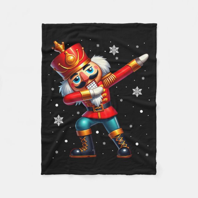 Manta Polar Disfraz de Navidad de Cascanueces haciendo Dabbing (Anverso)