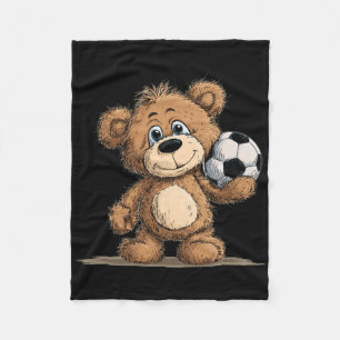 Manta Polar Disfraz de oso de fútbol genial para amantes del d
