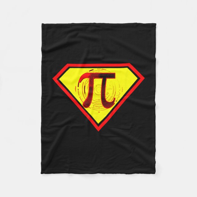 Manta Polar Disfraz de superhéroe divertida de Pi Day (Anverso)