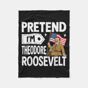 Manta Polar Disfraz de Theodore Roosevelt de mentira Halloween