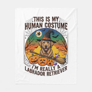 Manta Polar Disfraz Humano Labrador Retriever Bruja de Hallowe