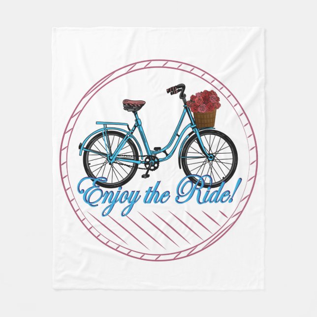 Manta Polar Disfrute De La Bicicleta Azul De Ride (Anverso)