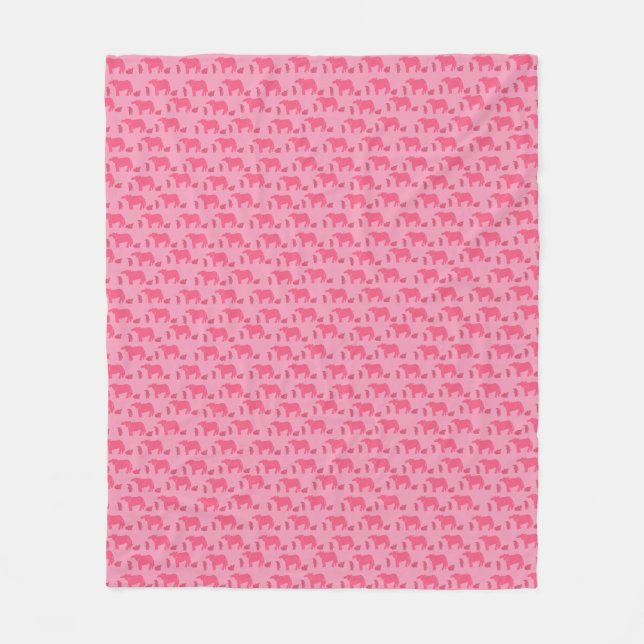 Manta Polar Dismal Pink Fleece Blanket Cows Western Ranch (Anverso)