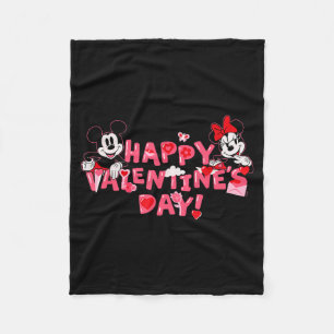 Manta Polar Disney Mickey Mouse y Minnie Mouse Feliz Valenti