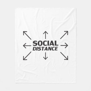 Manta Polar Distancia Social tipografía moderna y flechas dive