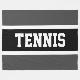 Manta Polar Distintivo Tiras Negras Gris Negro TENNIS Textos