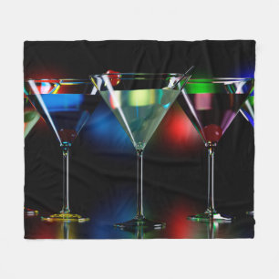 Manta Polar Distintos cócteles en gafas de martini con luces
