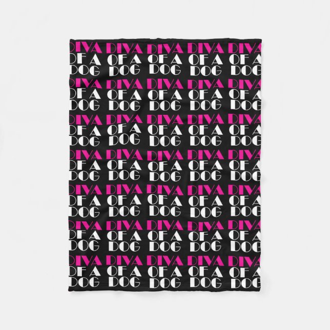 Manta Polar "DIVA de un perro" Fleece Blanket (Anverso)