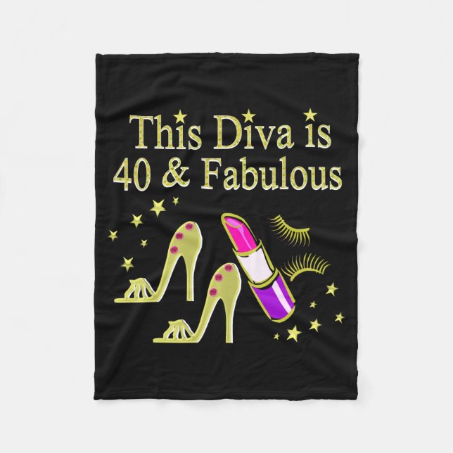 MANTA POLAR DIVA TIENE 40 AÑOS Y FABULOUS GOLD HIGH HEEL DISEÑ (Anverso)