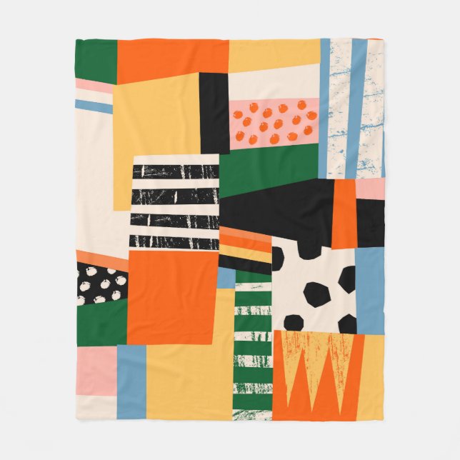 Manta Polar Diversas formas: diseño abstracto y transparente (Anverso)