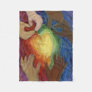 Manta Polar Diversidad, Equidad, Inclusión Fleece Throw Blank