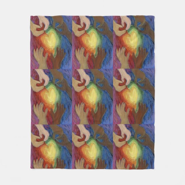 Manta Polar Diversidad, Equidad, Inclusión Fleece Throw Blanke (Anverso)