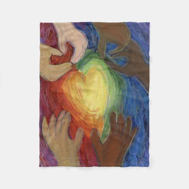 Manta Polar Diversidad, Equidad, Inclusión Fleece Throw Blanke (Anverso)