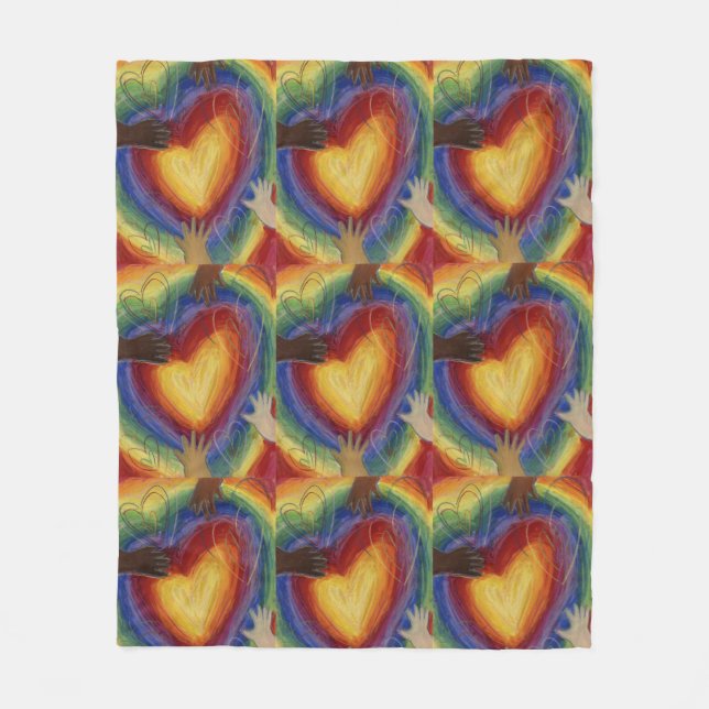 Manta Polar Diversidad, Equidad, Inclusión Fleece Throw Blanke (Anverso)