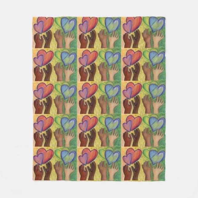 Manta Polar Diversidad, Equidad, Inclusión Fleece Throw Blanke (Anverso)