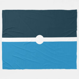 Manta Polar Diversión de dos tonos azul océano azul Fancy Blan