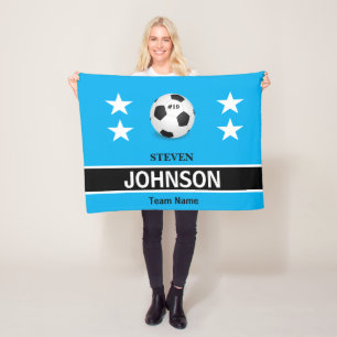 Manta Polar ¡DIVERSIÓN! ⚽Manta de felpa personalizada de fútbo