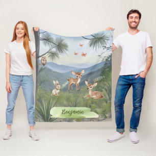 Manta Polar Diversión para niños Animales personalizados del b