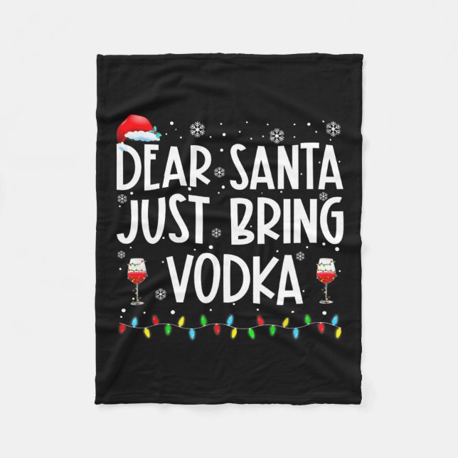 Manta Polar Diversión Querido Papá Noel Trae A Los Navidades D (Anverso)