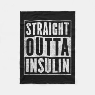 Manta Polar Diversión Vía Insulina Diabetes Sensibilización Di