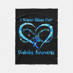 Manta Polar Diversión yo azul usar la diabetes conciencia sobr