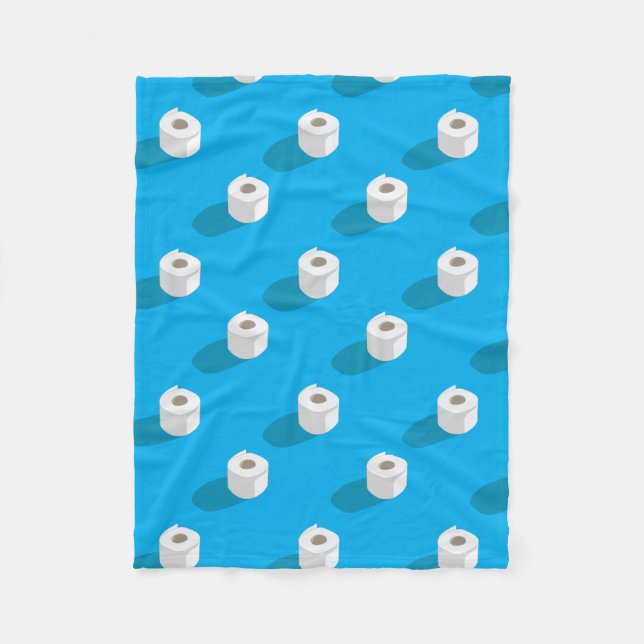 Manta Polar Divertida escasez de papel higiénico (Anverso)