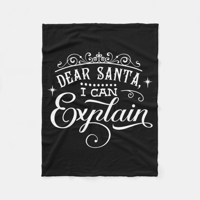 Manta Polar Divertida Navidad Querido Santa Puedo Explicar Gui (Anverso)