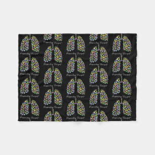 Manta Polar Divertida Terapia Terapéutica Respiratoria Lung F