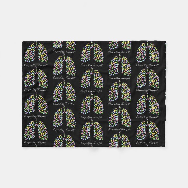 Manta Polar Divertida Terapia Terapéutica Respiratoria Lung Fe (Frente (Horizontal))