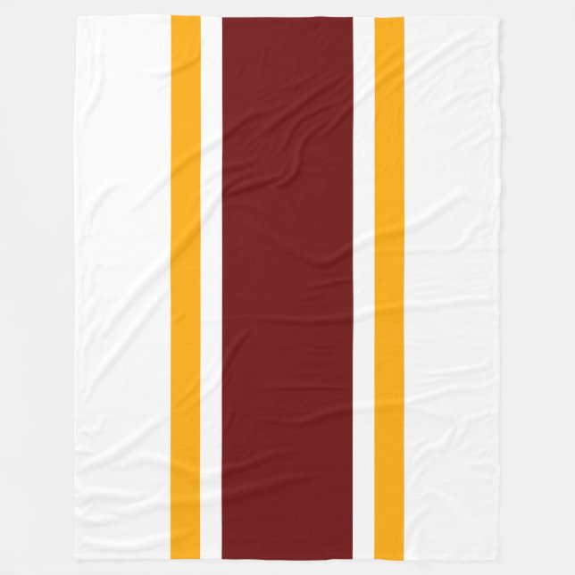 Manta Polar Divertidas, anchas, profundas franjas de Carreras  (Anverso)