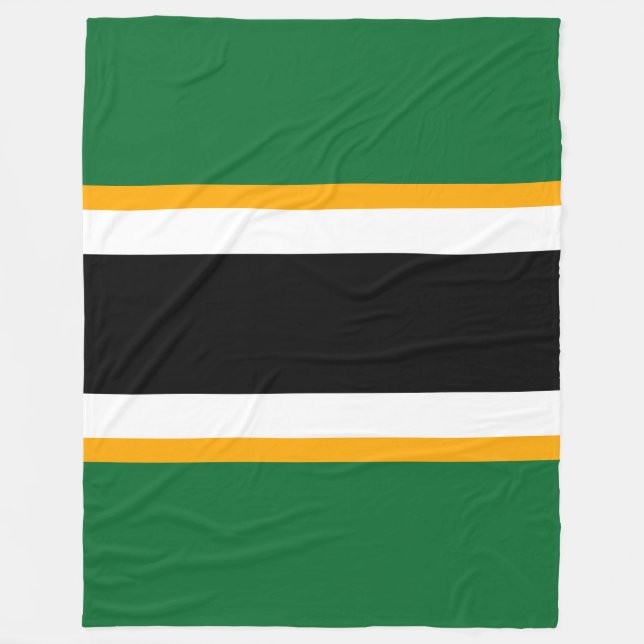 Manta Polar Divertidas audaces franjas de Carreras verde amari (Anverso)