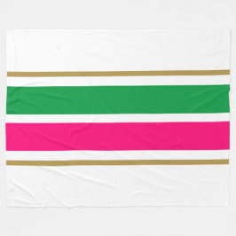 Manta Polar Divertidas audaces rayas de Carreras verde rosa br