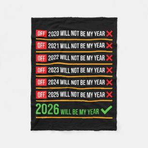 Manta Polar Divertido 2026 Será Mi Año Regreso Positivo Humor 