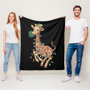 Manta Polar Divertido árbol de Navidad Giraffe Lover Regalo Lo