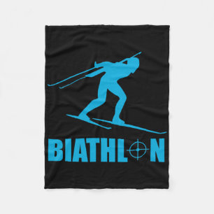 Manta Polar Divertido Biatlón blanco Deportivo Atacando Sk