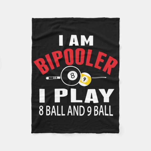 Manta Polar Divertido Billiards Pool T Shirt Yo Juego 8 Ll Y 9 (Anverso)