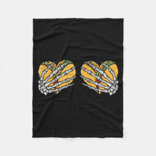 Manta Polar Divertido cinco de mayo taco cráneo manos Divertid