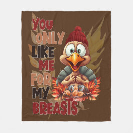 Manta Polar Divertido Día de Acción de Gracias en Turquía