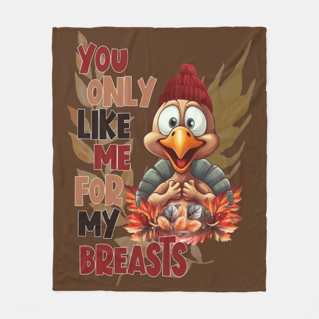 Manta Polar Divertido Día de Acción de Gracias en Turquía (Anverso)