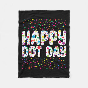 Manta Polar Divertido día feliz Polka Dot Estudiantes de Arte