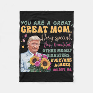 Manta Polar Divertido Donald Trump Día de las Madres Sostener 