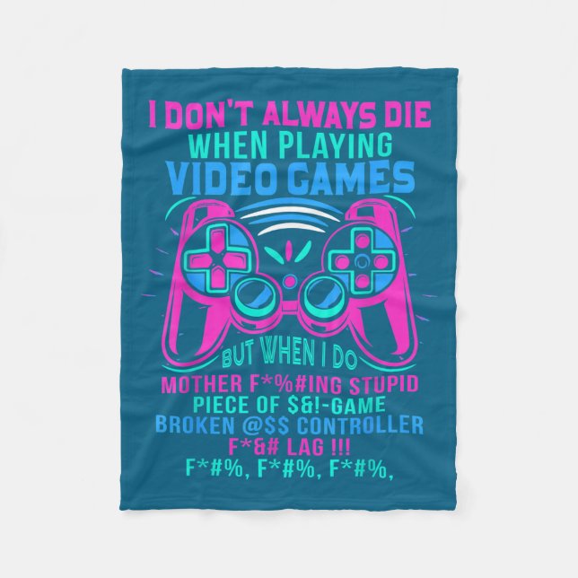 Manta Polar Divertido En Don' Die Videojuegos Pero (Anverso)