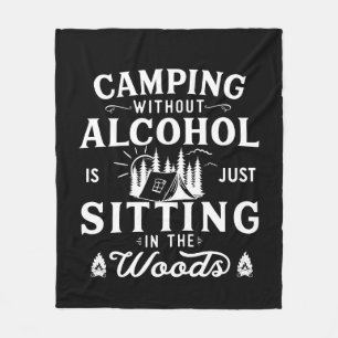 Manta Polar Divertido eslogan de camper camping para beber dic