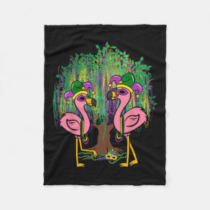 Manta Polar Divertido Flamingo Mardi Gras Carnavales Perlas Ár